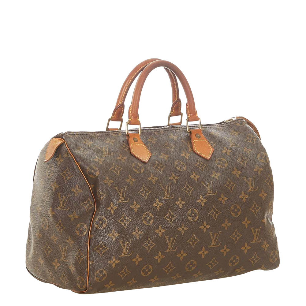 

Louis Vuitton Monogram Canvas Speedy 35 Bag, Brown