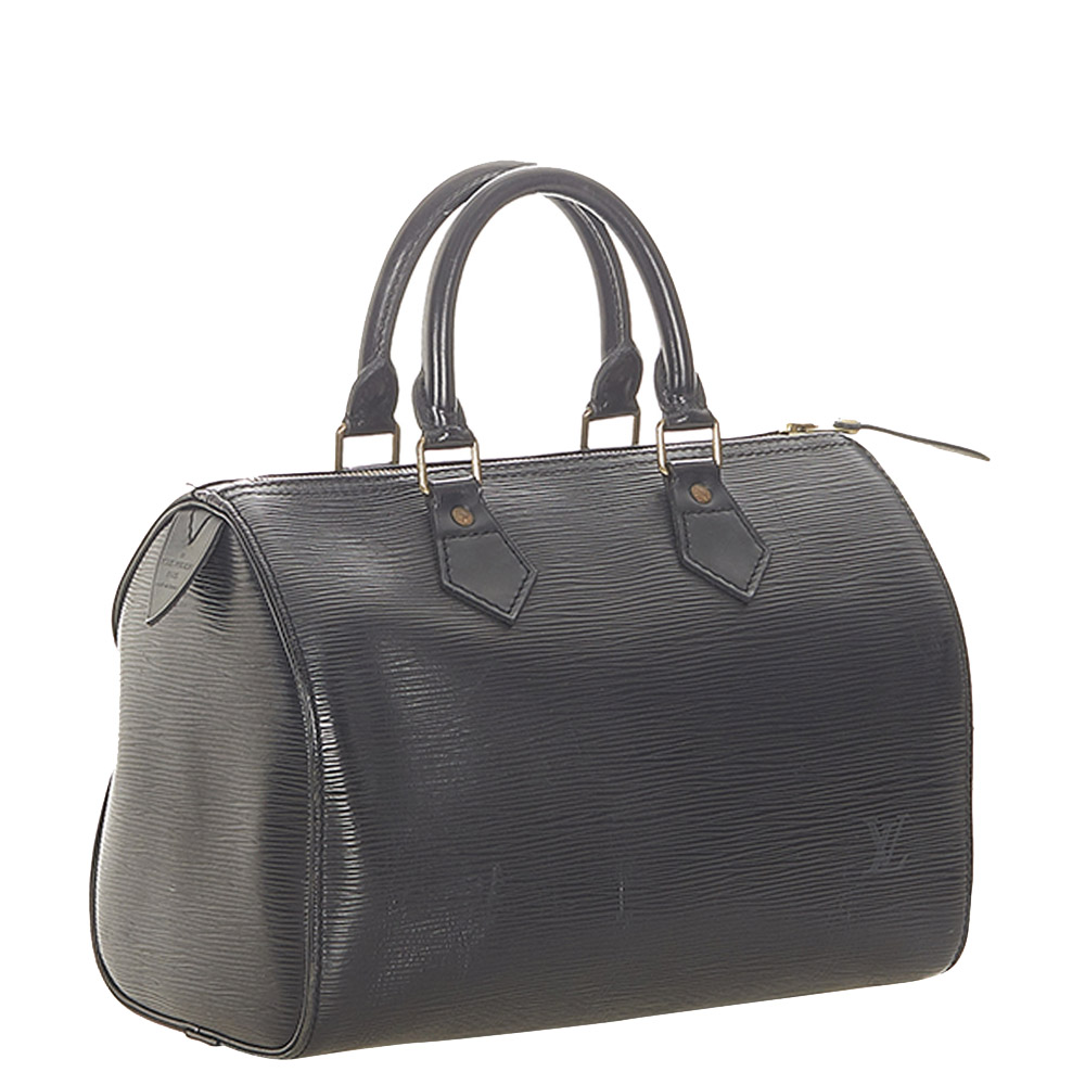 

Louis Vuitton Black Epi Leather Speedy 25 Bag