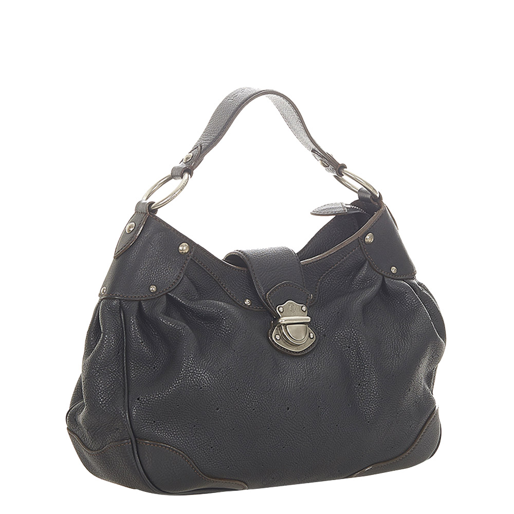 

Louis Vuitton Black Mahina Leather Solar PM Bag