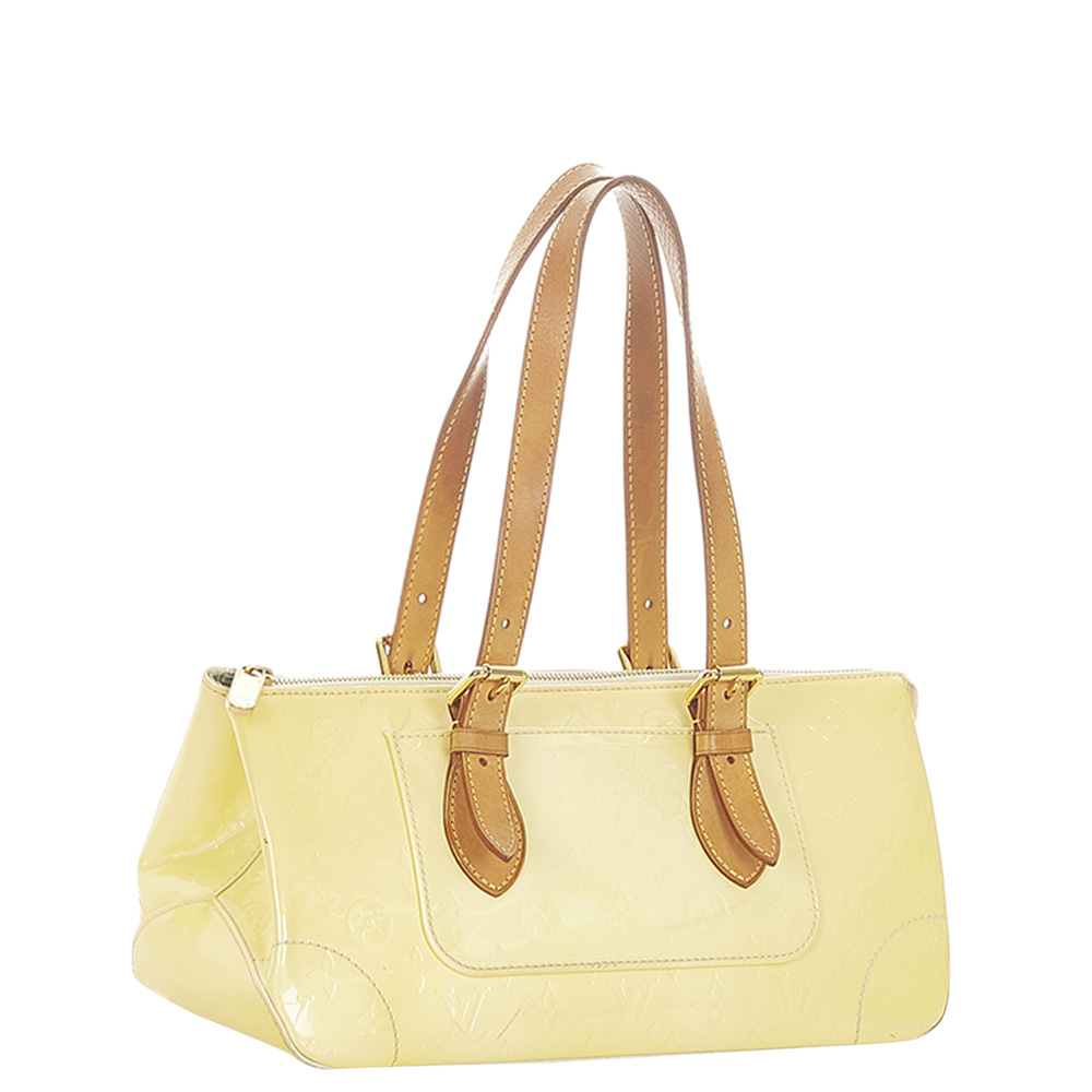 

Louis Vuitton Cream Monogram Vernis Rosewood Avenue Bag