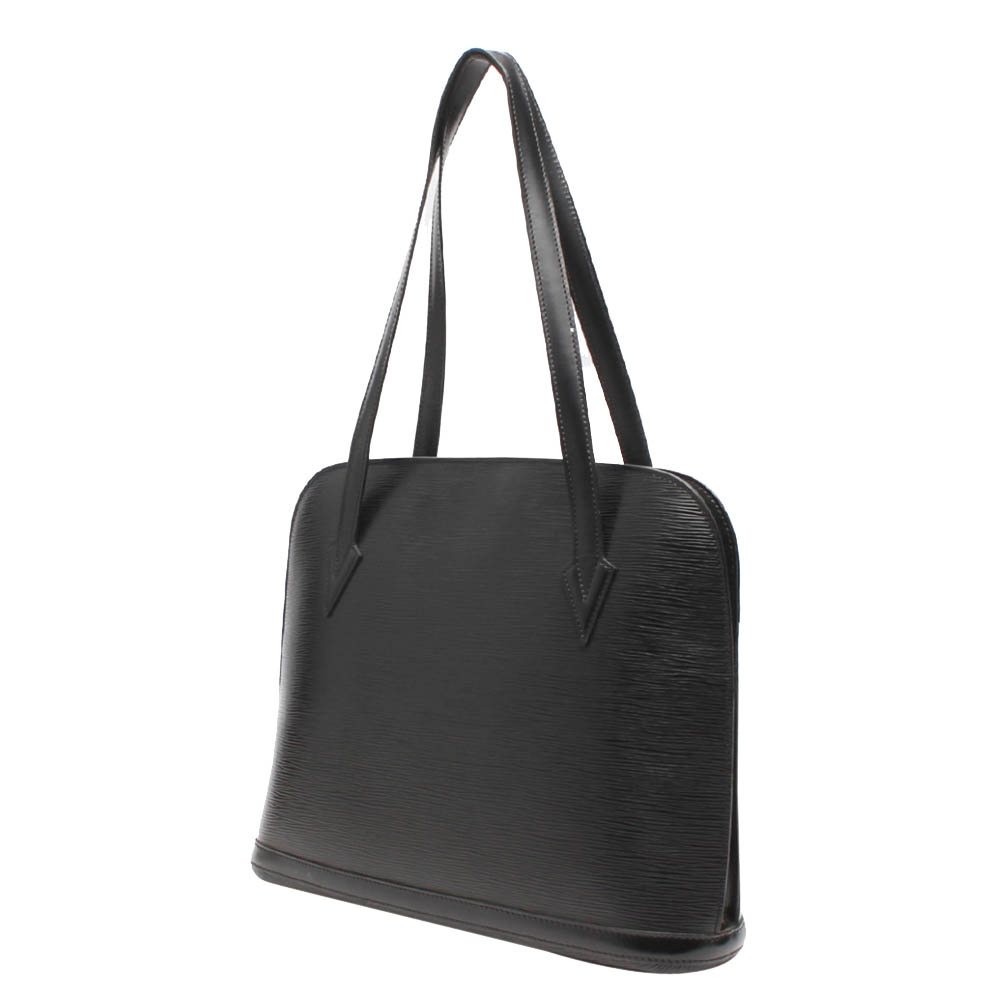 

Louis Vuitton Black Epi Leather Lussac Tote Bag