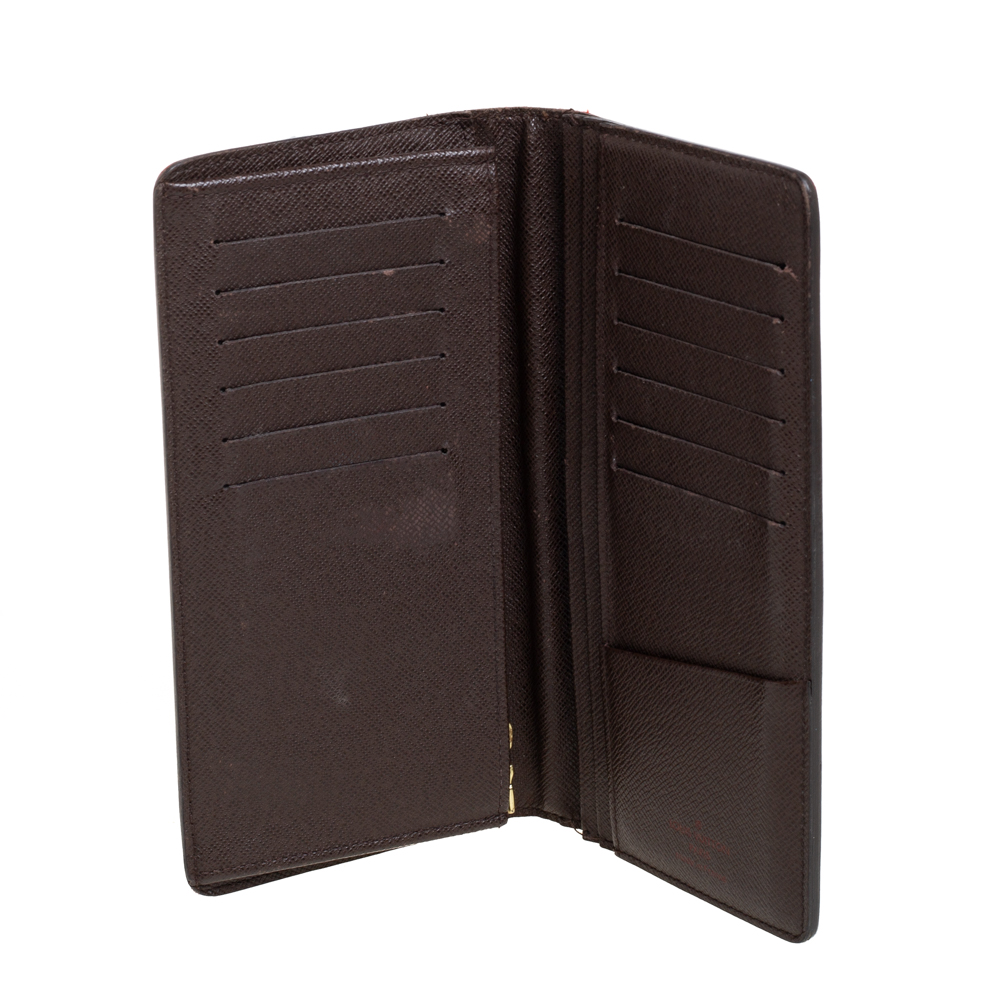 

Louis Vuitton Damier Ebene Canvas Brazza Wallet, Brown