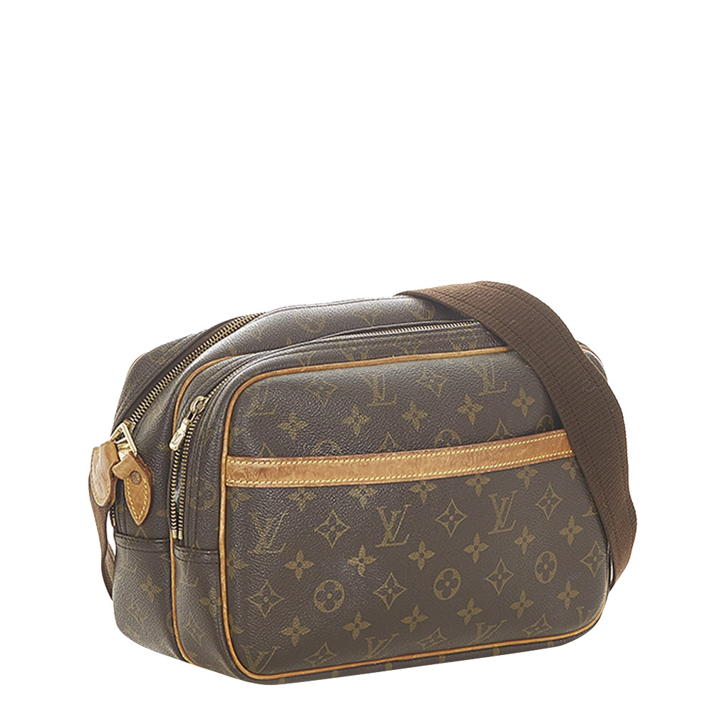 

Louis Vuitton Monogram Canvas Reporter PM Bag, Brown