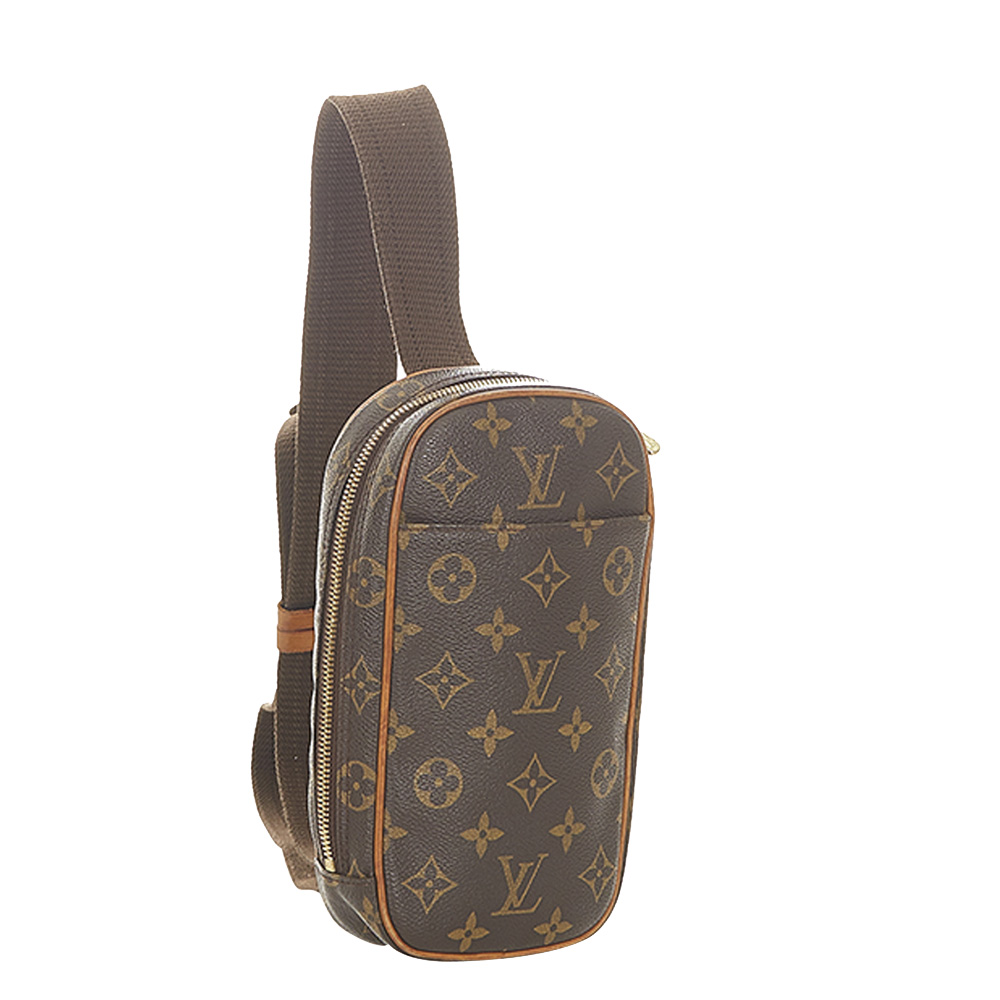 

Louis Vuitton Monogram Canvas Gange Pochette Bag, Brown