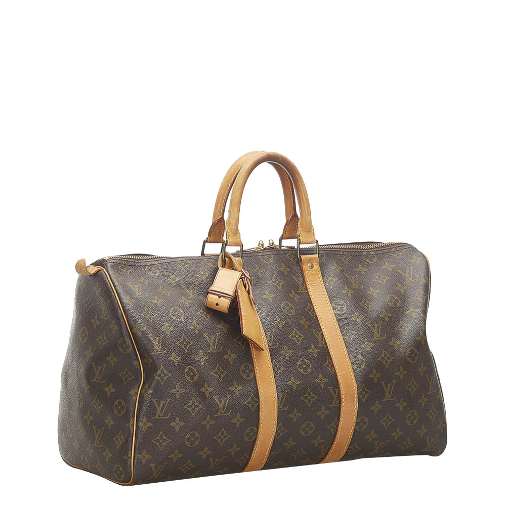 

Louis Vuitton Monogram Canvas Keepall 45 Bag, Brown