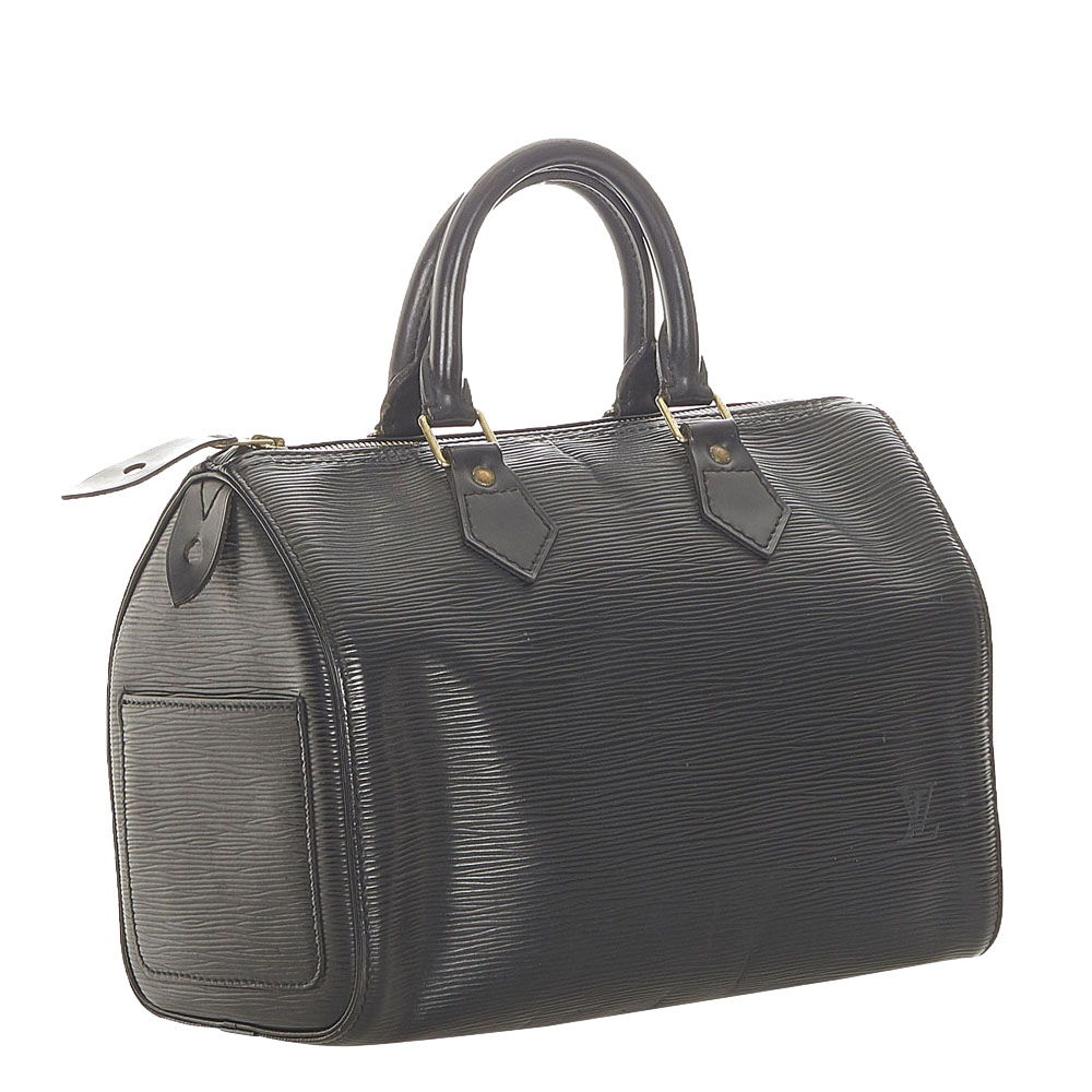 

Louis Vuitton Black Epi Leather Speedy 25 Bag