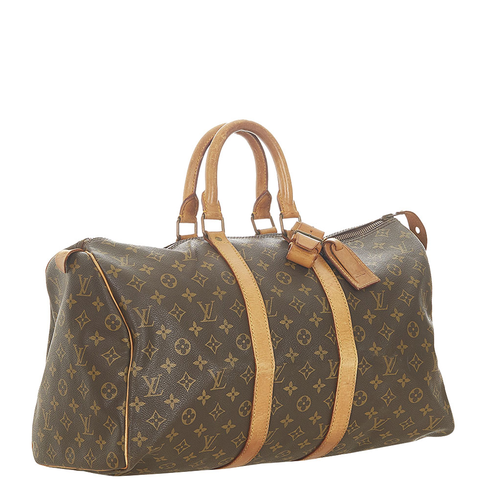 

Louis Vuitton Monogram Canvas Keepall 45 Bag, Brown