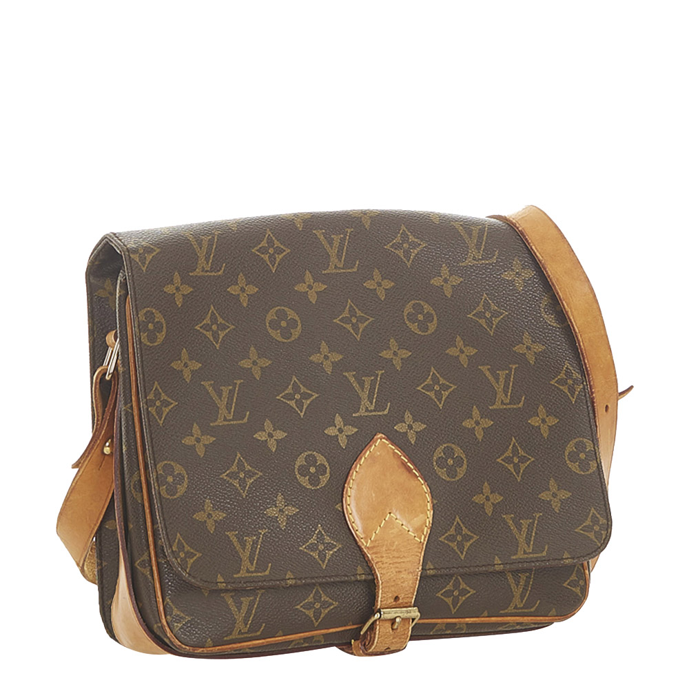 

Louis Vuitton Monogram Canvas Cartouchiere GM Bag, Brown