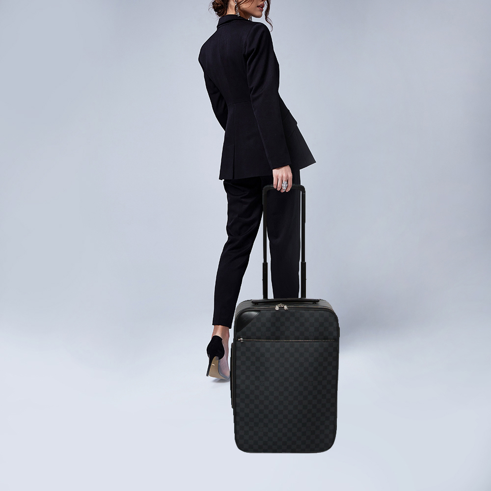 

Louis Vuitton Damier Graphite Canvas Pegase Light 55 Luggage, Black