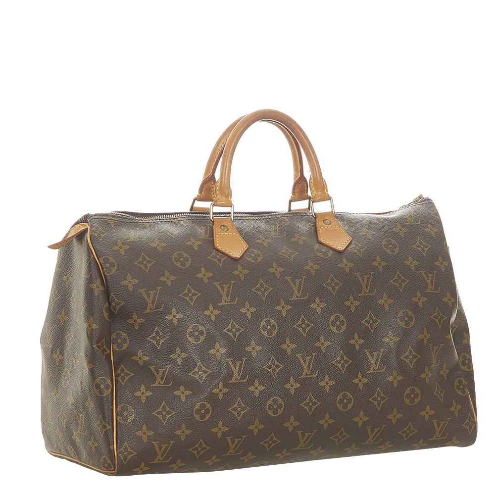 

Louis Vuitton Monogram Canvas Speedy 40 Bag, Brown