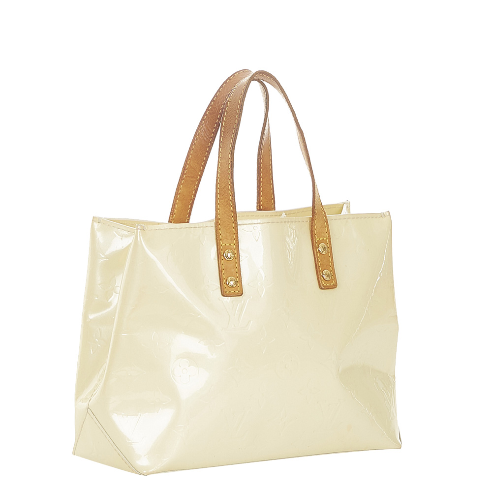 

Louis Vuitton White Monogram Vernis Reade PM Bag