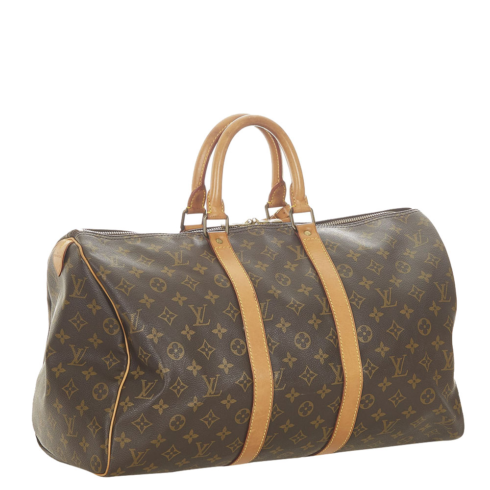 

Louis Vuitton Monogram Canvas Keepall 45 Bag, Brown