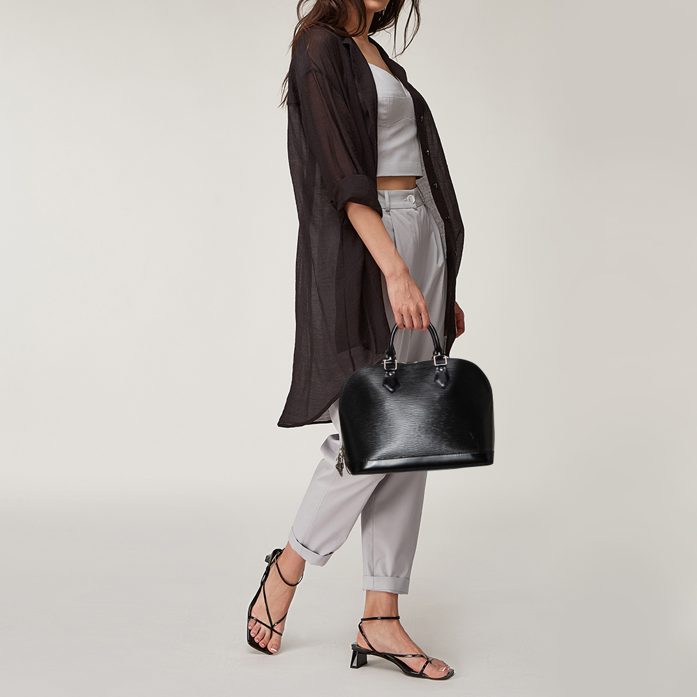 

Louis Vuitton Black Epi Leather Alma PM Bag