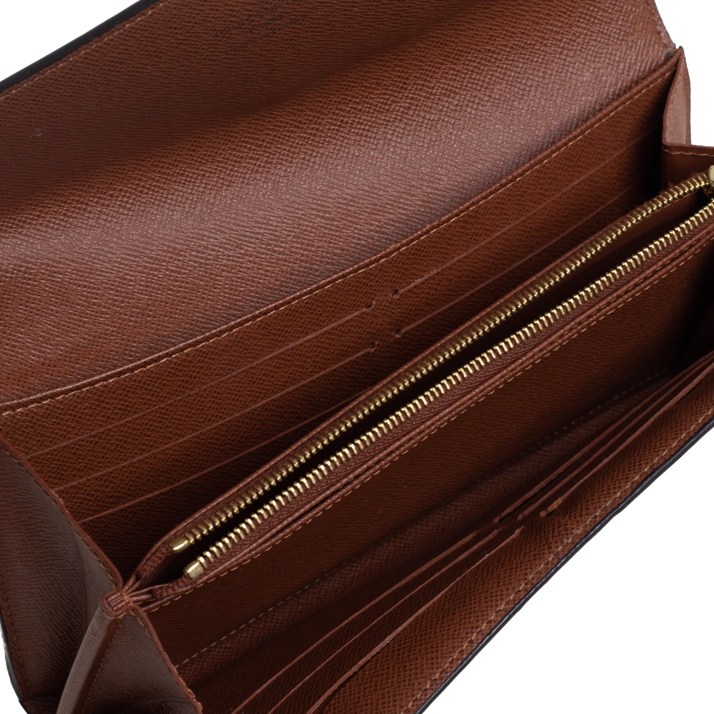 

Louis Vuitton Monogram Canvas Sarah Wallet, Brown