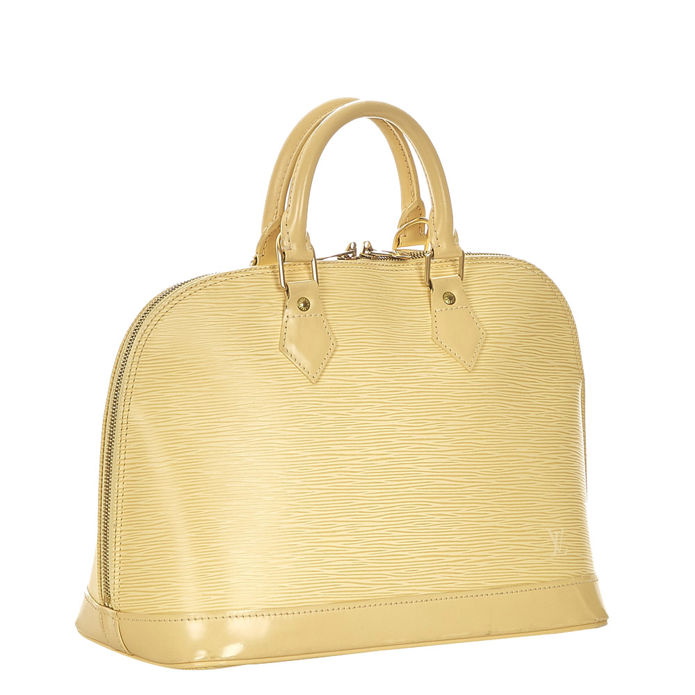 

Louis Vuitton Yellow Epi Leather Alma PM Bag