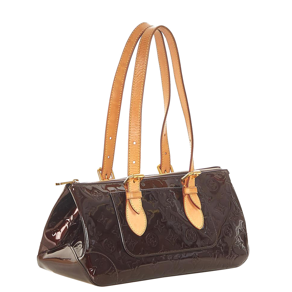 

Louis Vuitton Brown Monogram Vernis Rosewood Avenue Bag