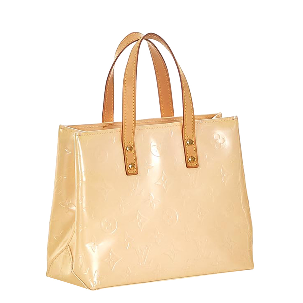 

Louis Vuitton Cream Monogram Vernis Reade PM Bag
