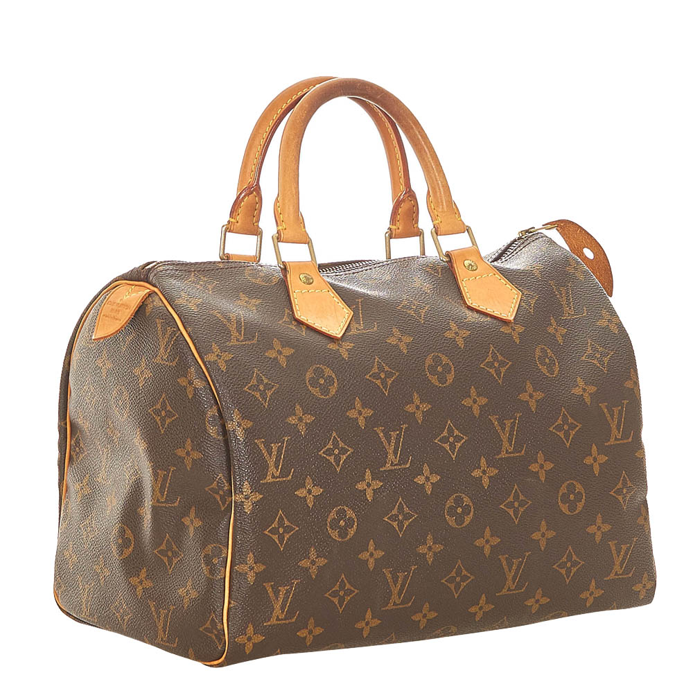 

Louis Vuitton Monogram Canvas Speedy 30 Bag, Brown