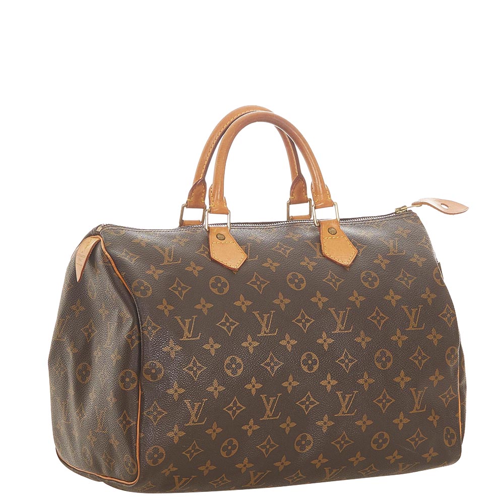 

Louis Vuitton Monogram Canvas Speedy 35 Bag, Brown