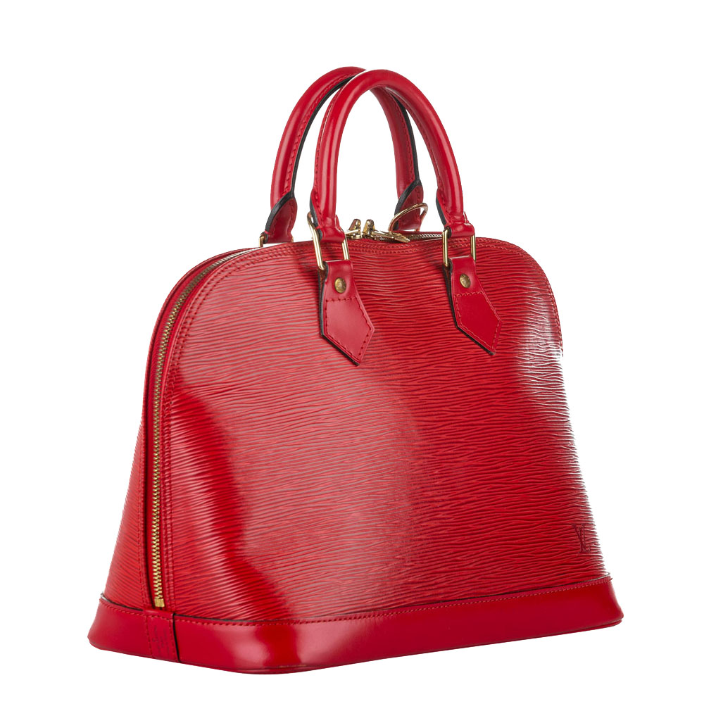 

Louis Vuitton Red Epi Leather Alma PM Bag
