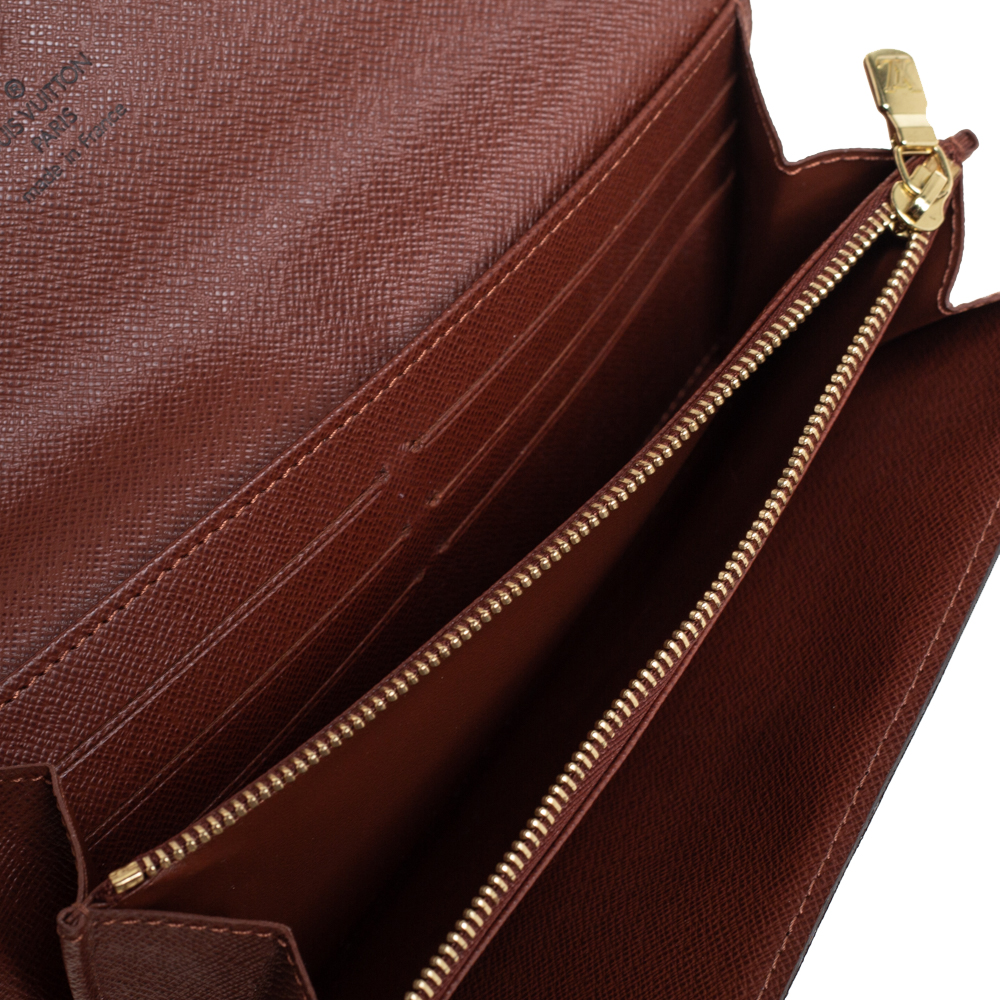 

Louis Vuitton Monogram Coated Canvas Sarah Wallet, Brown