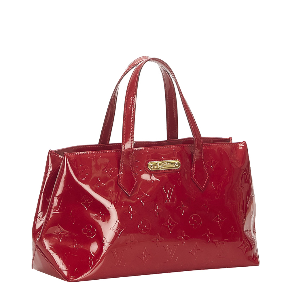 

Louis Vuitton Brown Monogram Vernis Wilshire PM Bag