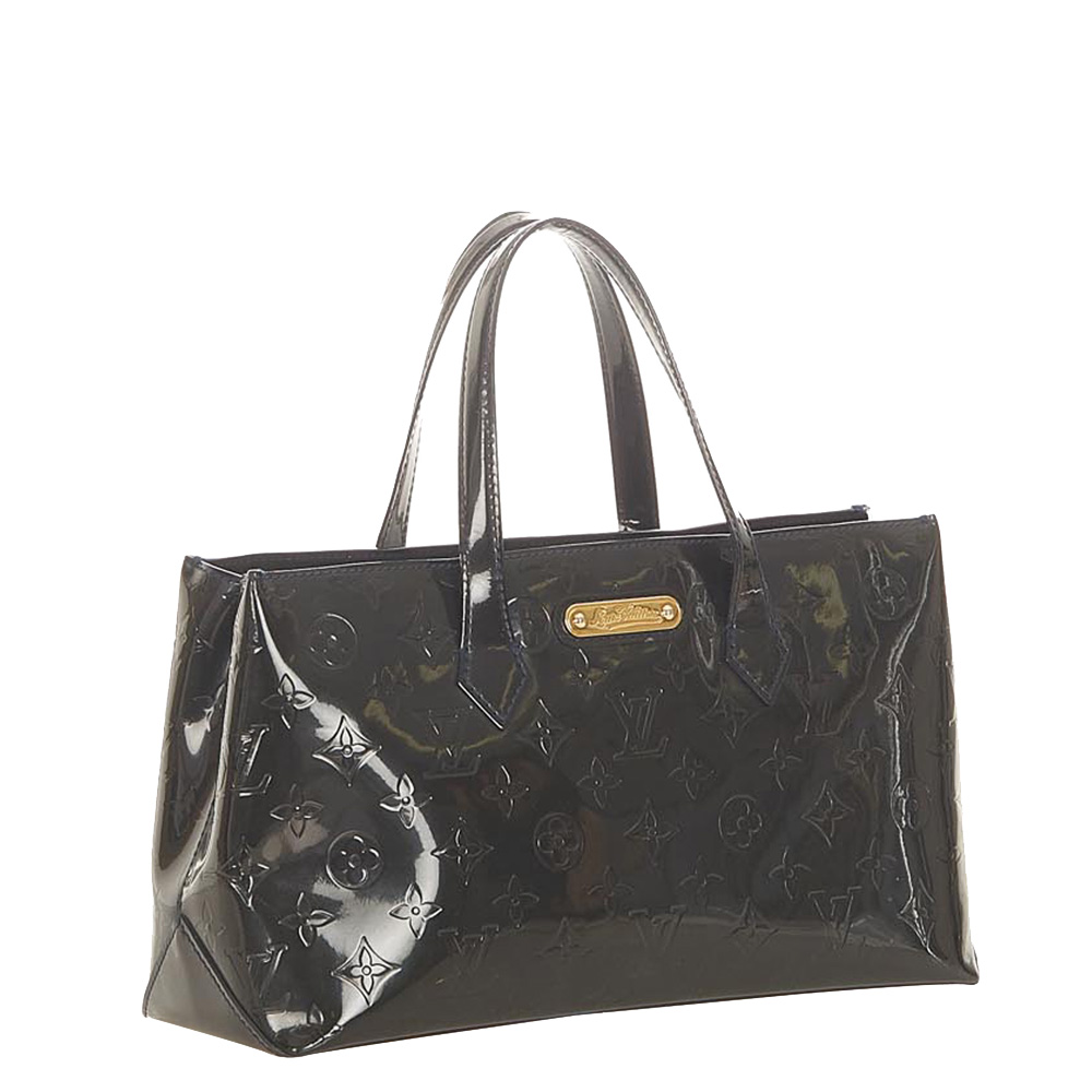 

Louis Vuitton Black Monogram Vernis Wilshire PM Bag