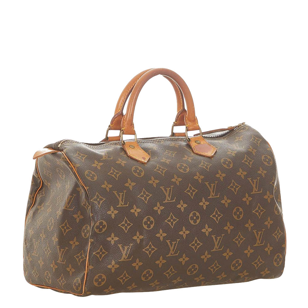 

Louis Vuitton Monogram Canvas Speedy 35 Bag, Brown