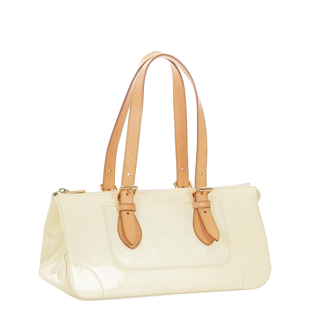 

Louis Vuitton White Vernis Leather Rosewood Avenue Bag