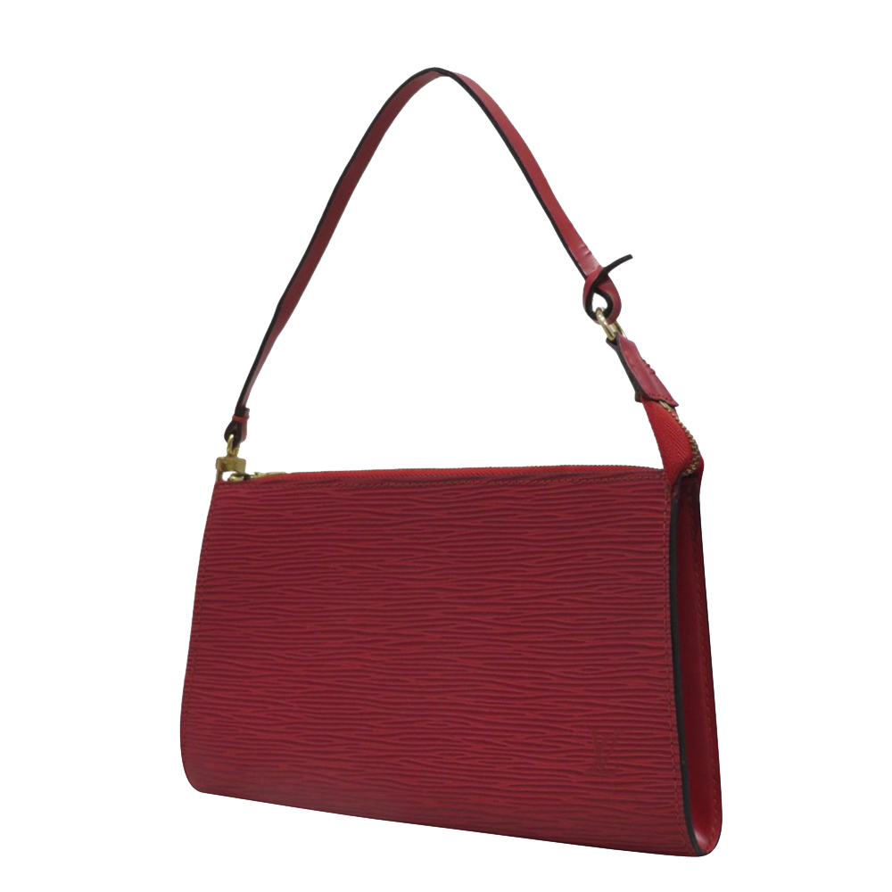 

Louis Vuitton Red Epi Leather Pochette Accessoires Bag