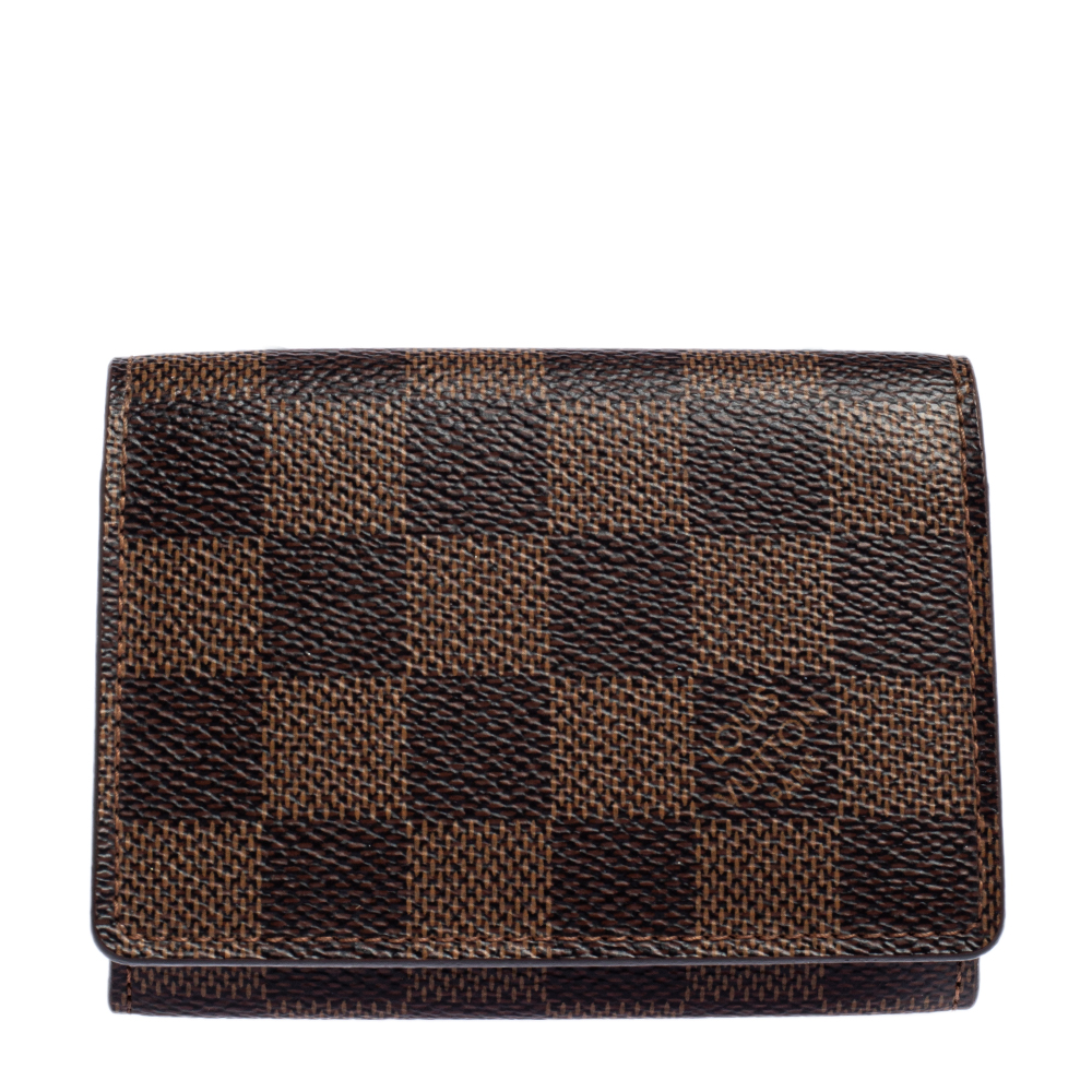 Click to view more detailed imagery on our partner's website Pre-owned Louis Vuitton Damier Ebene Canvas Business Card Holder In Brown
