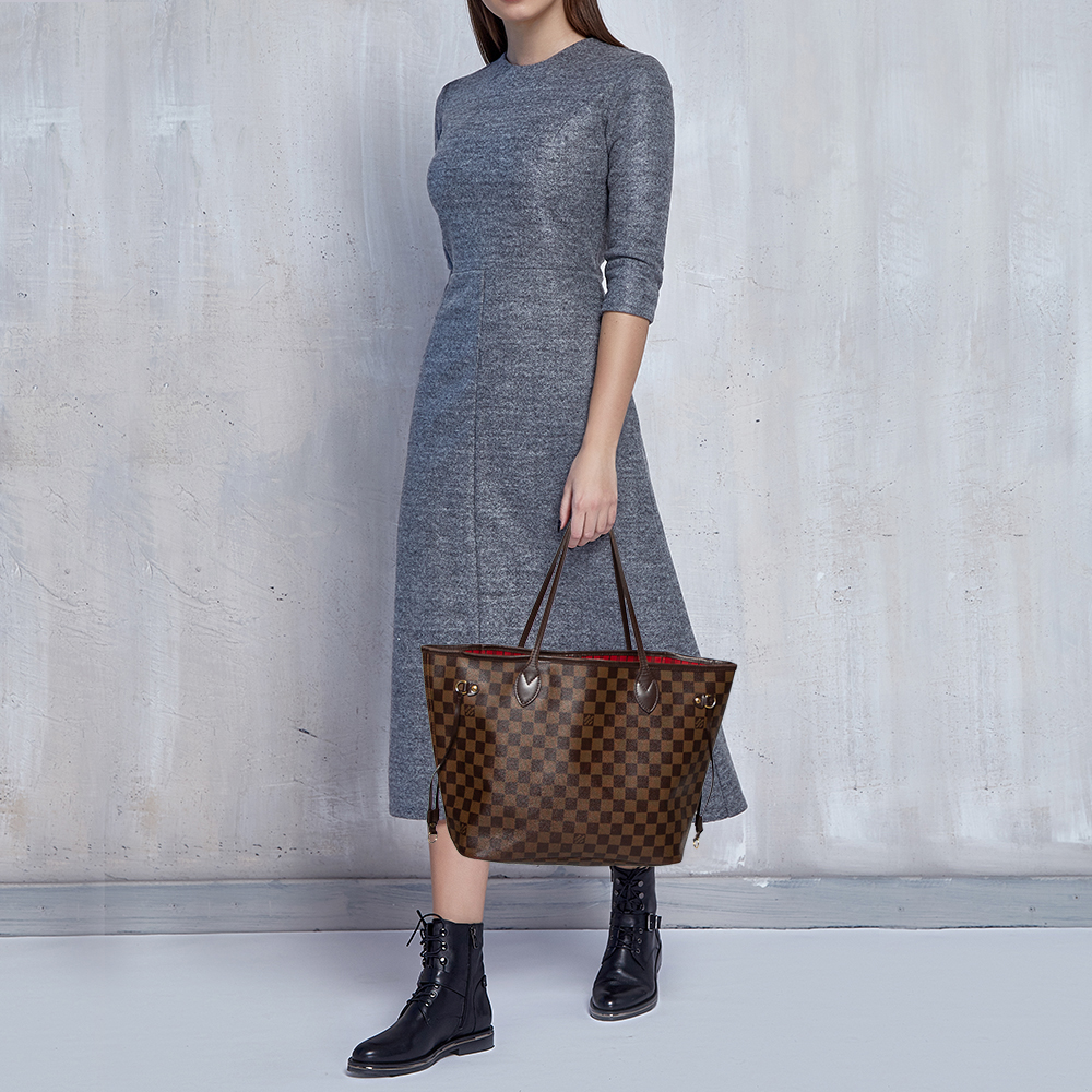 

Louis Vuitton Damier Ebene Canvas Neverfull MM Bag, Brown