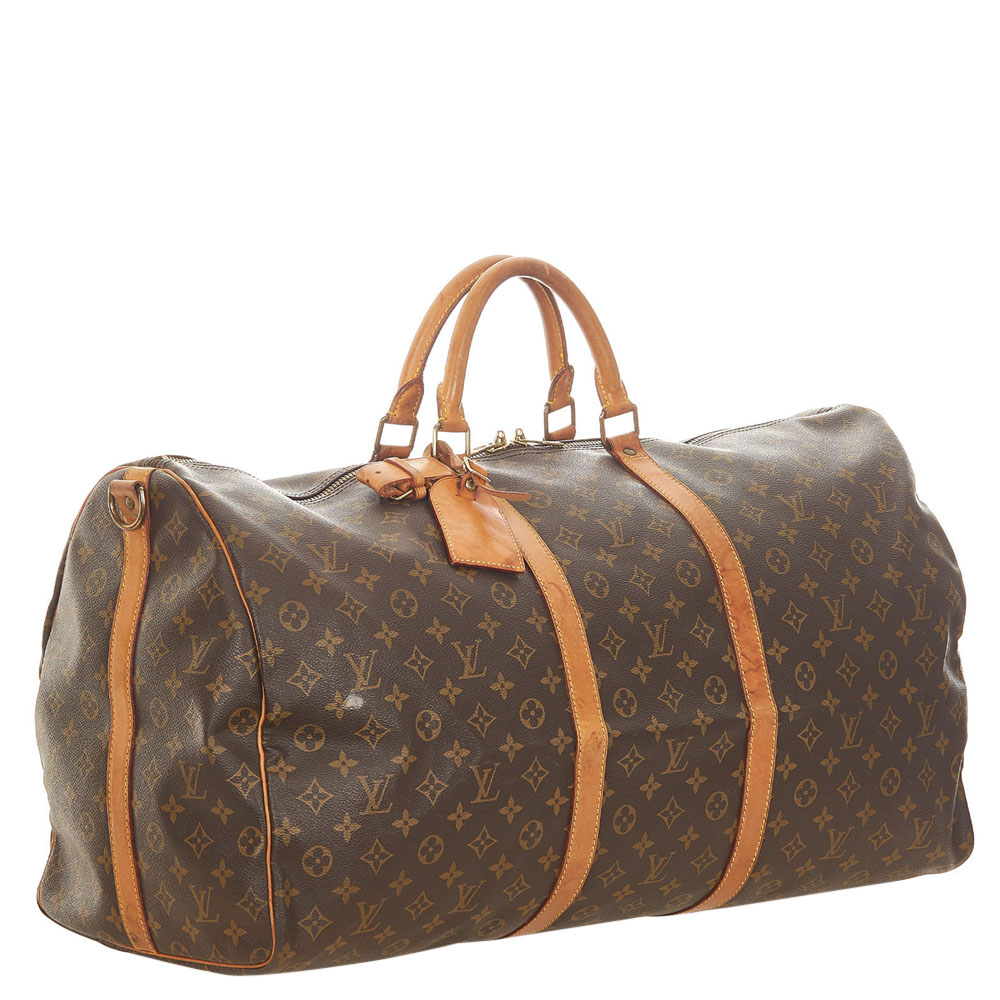 

Louis Vuitton Monogram Canvas Keepall Bandouliere 60 Bag, Brown