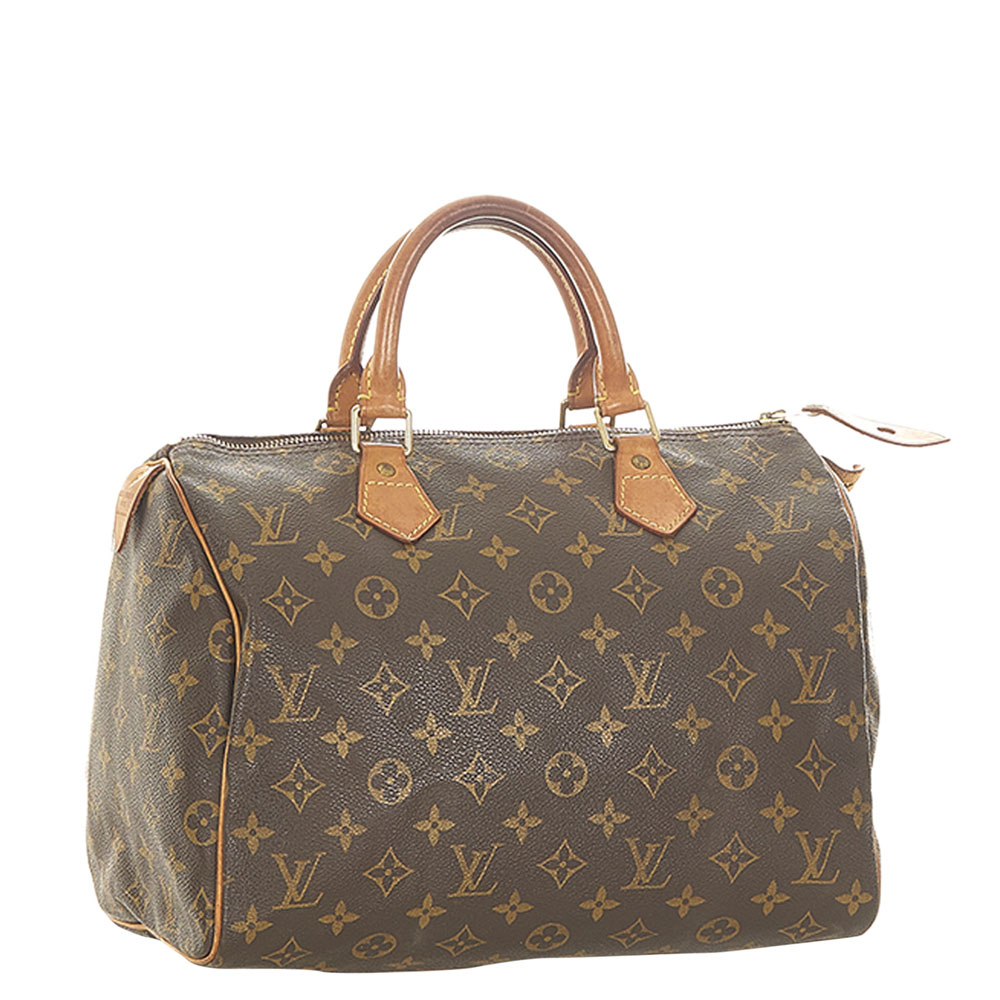 

Louis Vuitton Monogram Canvas Speedy 30 Bag, Brown
