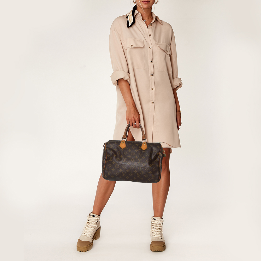 

Louis Vuitton Monogram Canvas Speedy 30 Bag, Brown
