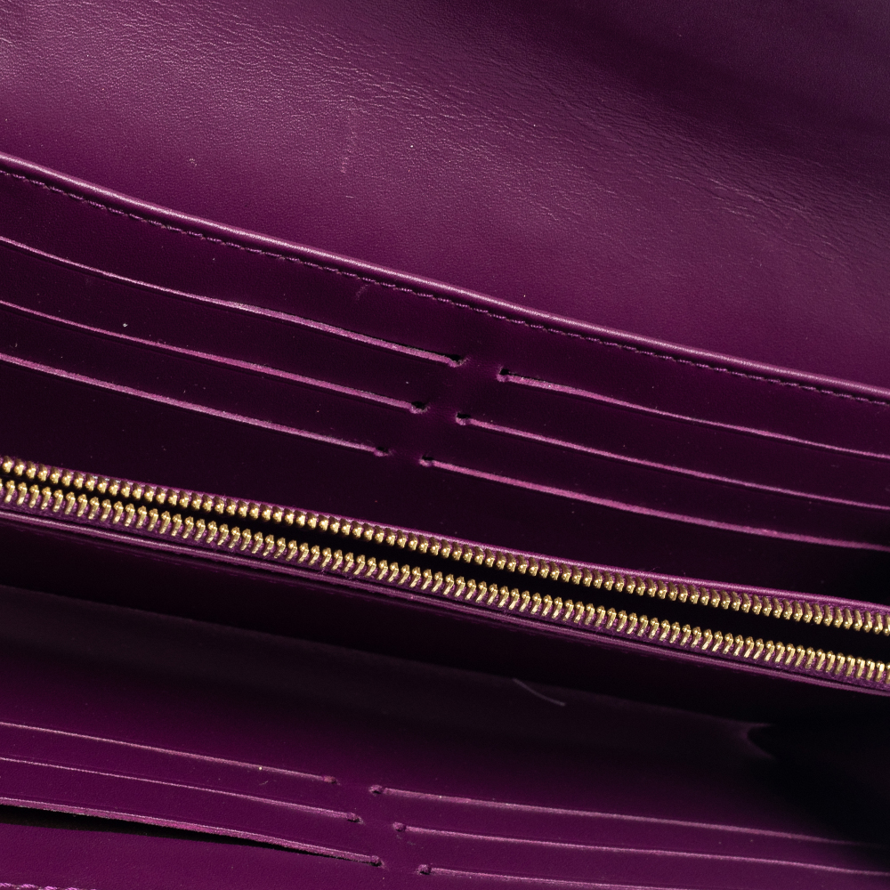 

Louis Vuitton Amethyste Monogram Vernis Leather Sarah Wallet, Purple