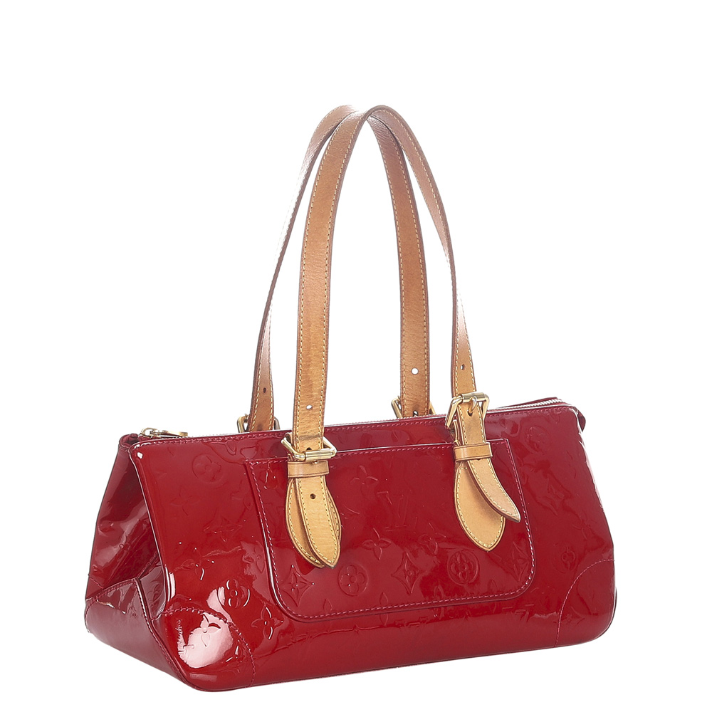 

Louis Vuitton Red Monogram Vernis Rosewood Avenue Bag