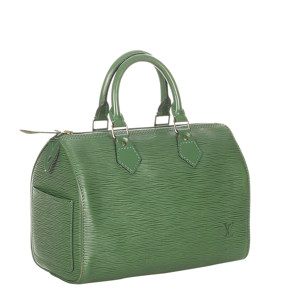 

Louis Vuitton Green Epi Leather Speedy 35 Bag