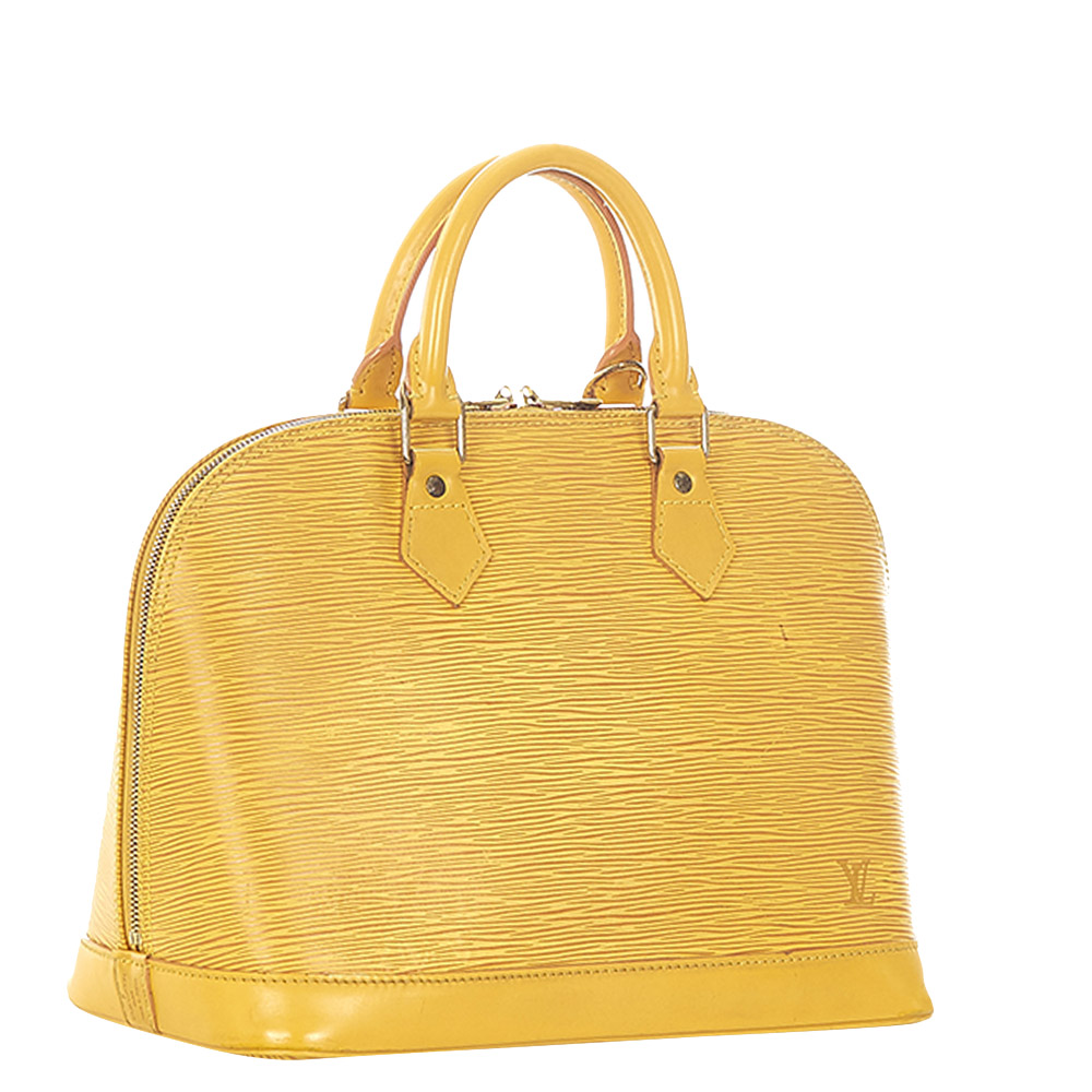 

Louis Vuitton Yellow Epi Leather Alma PM Bag