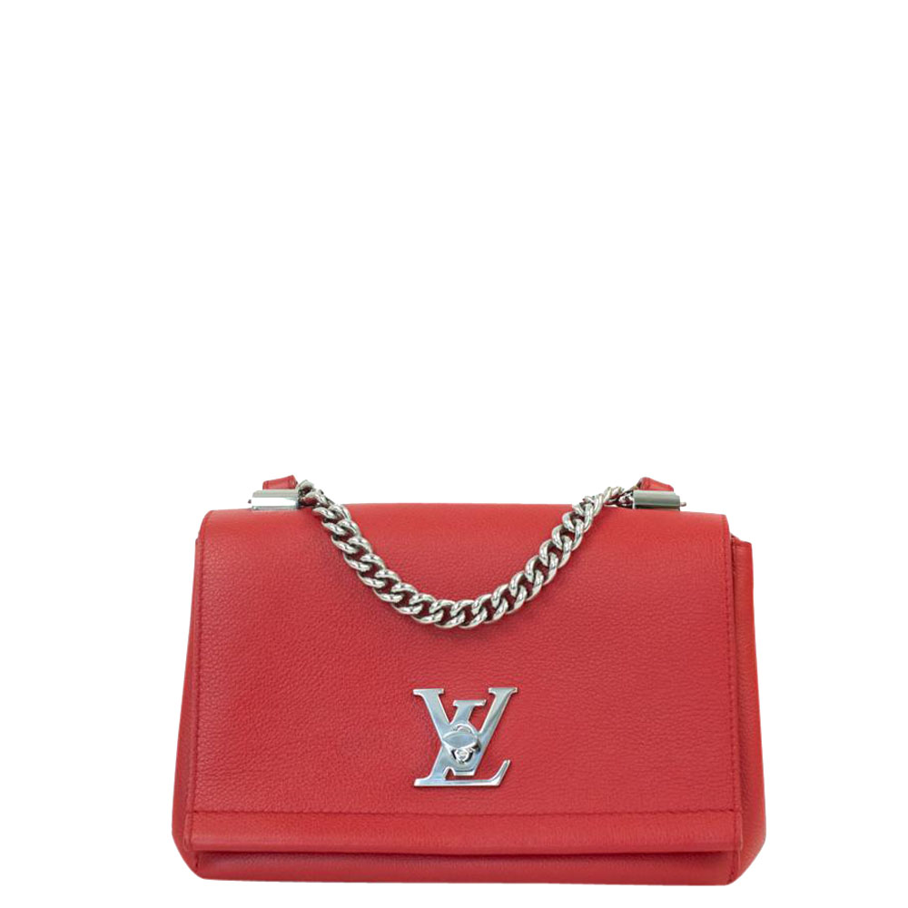 

Louis Vuitton Red Leather Lock Me Shoulder Bag
