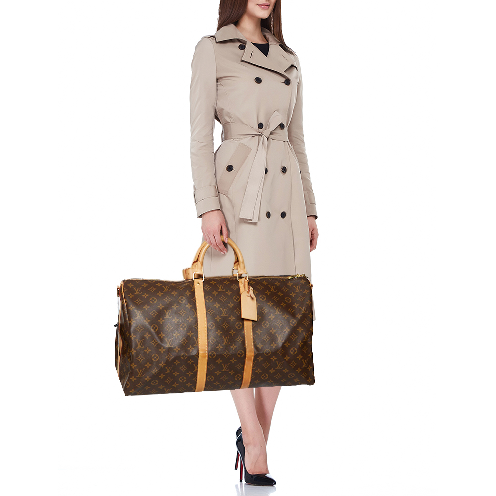 

Louis Vuitton Monogram Canvas Keepall Bandouliere 55 bag, Brown