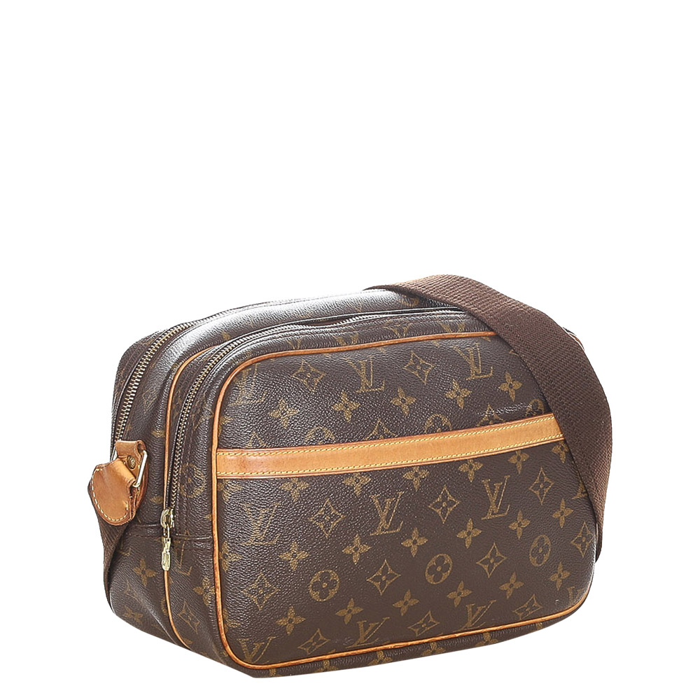 

Louis Vuitton Monogram Canvas Reporter PM Bag, Brown