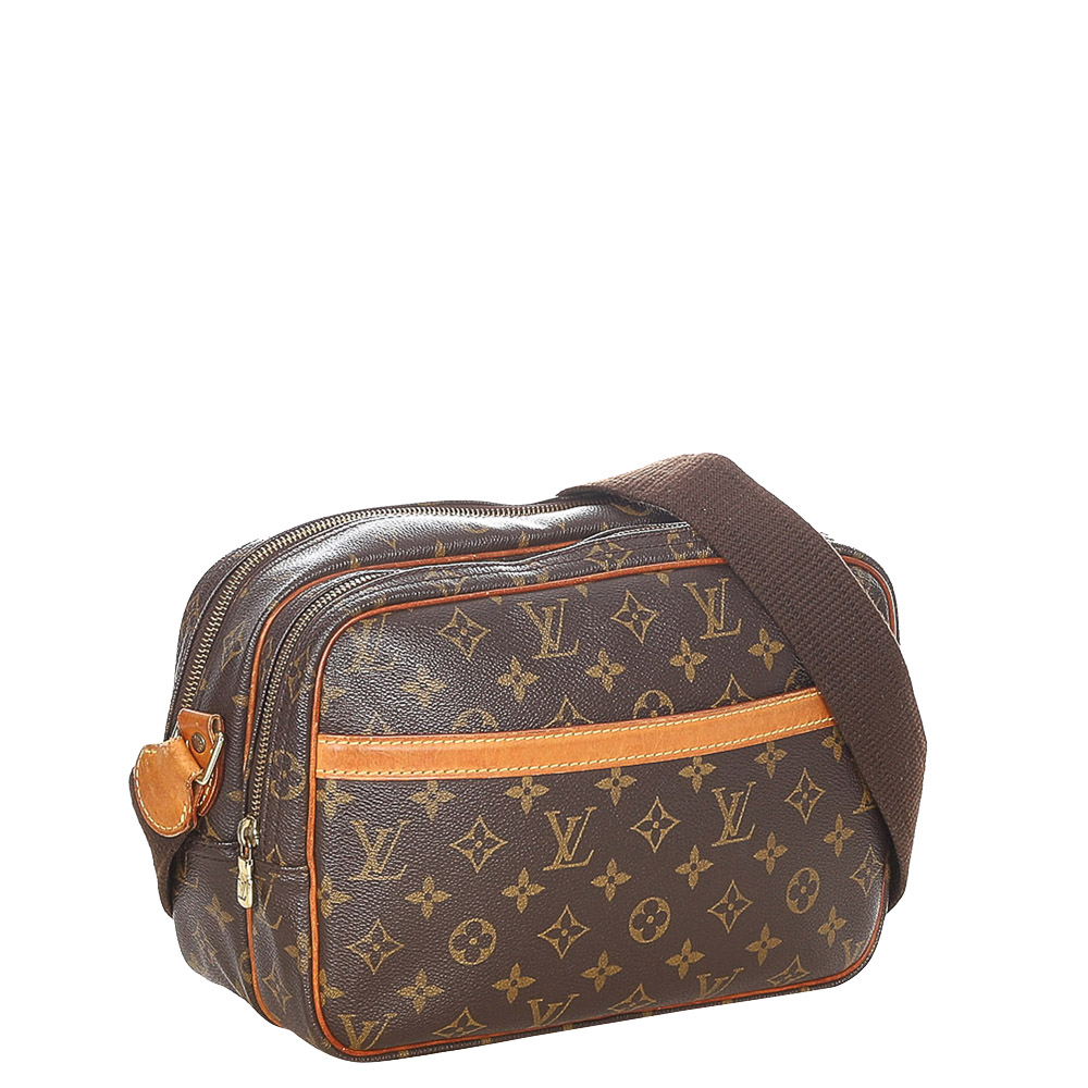 

Louis Vuitton Monogram Canvas Reporter PM Bag, Brown
