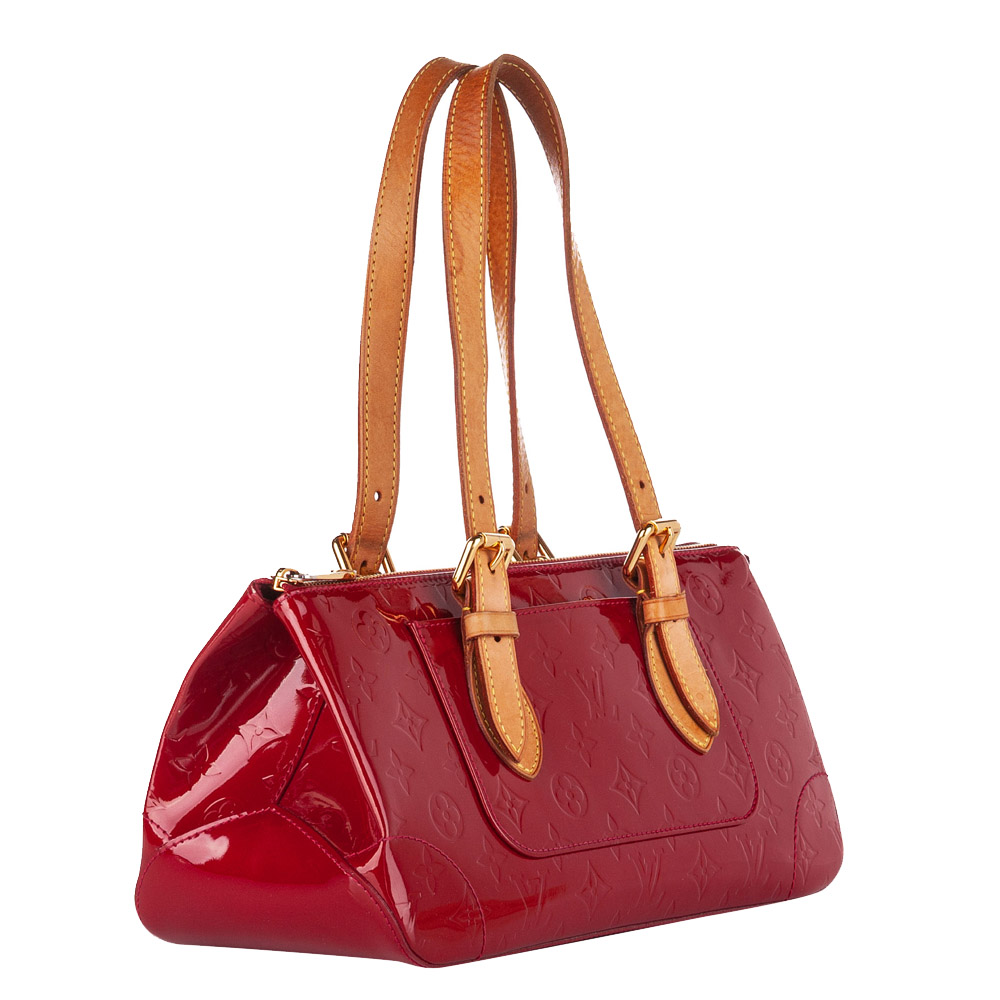 

Louis Vuitton Red Monogram Vernis Rosewood Avenue Bag