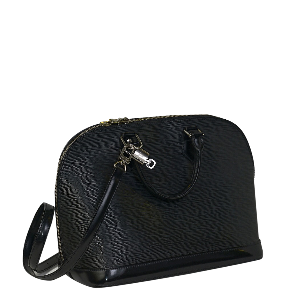 

Louis Vuitton Black Epi Leather Alma MM Bag