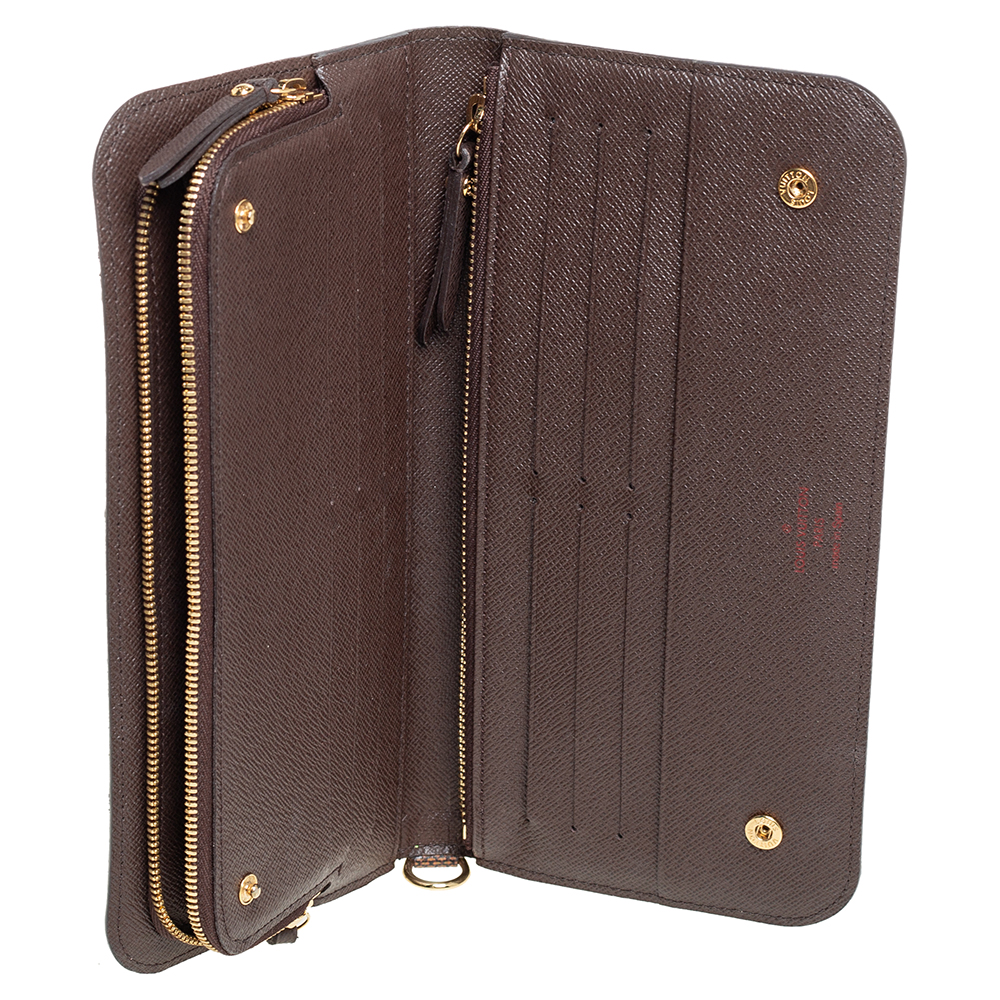 

Louis Vuitton Damier Ebene Canvas Insolite Wallet, Brown