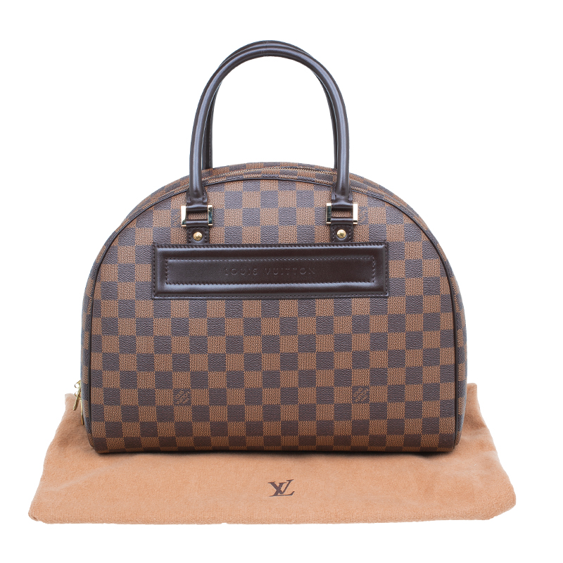 LV Nolita Damier Ebene Canvas Satchel Bag Brown