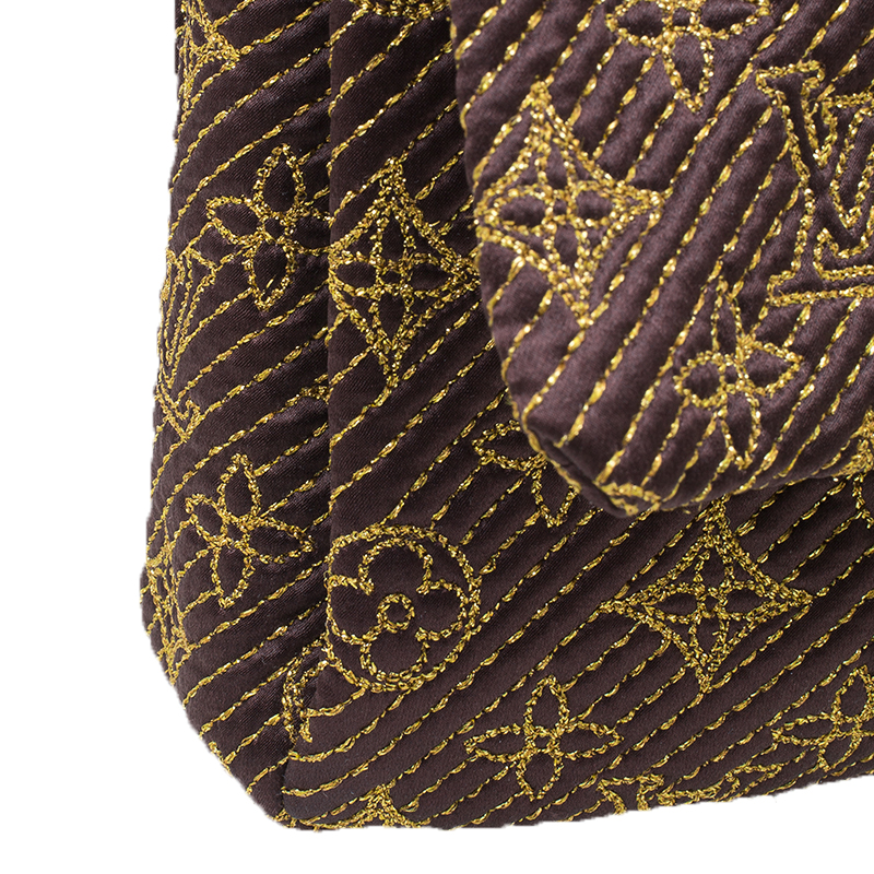 Louis Vuitton Gold Monogram Metisse African Queen Clutch Bag . Very, Lot  #58267