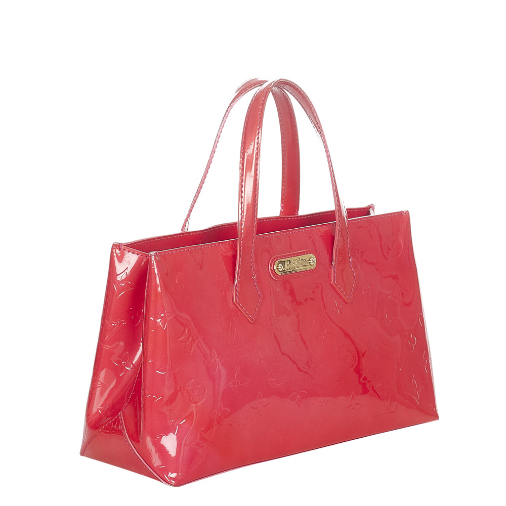 

Louis Vuitton Red Monogram Vernis Wilshire PM Bag