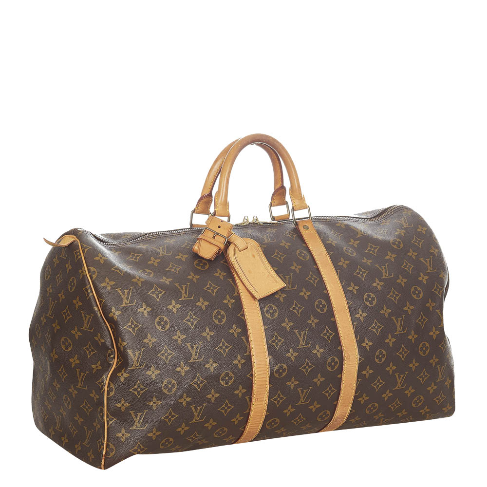 

Louis Vuitton Monogram Canvas Keepall 55 Bag, Brown